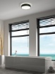 Immagine di Plafoniera Dins Bordo Nero Con Vetro 26 cm Per Bagno IP44 ACB