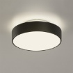 Immagine di Plafoniera Da Bagno Rotonda Nera Dins Led 18w CCT Vetro Bianco 26cm IP44 ACB