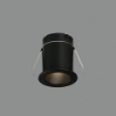 Immagine di Mini Faretto Incasso Dot Nero Led 3w 3000k Ø4,5 cm ACB