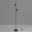 Immagine di Piantana Nera Design Minimal Con Faretti Orientabili GU10 Gina ACB