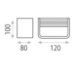 Immagine di Applique Desing Cubo Nero Led CCT Luce Sopra Sotto ACB