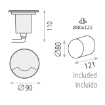 Immagine di Segnapassi Da Pavimento Calpestabile GU10 Luce Laterale IP65 Indus Acb