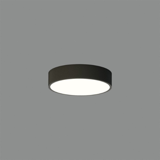 Immagine di Plafoniera London 20 cm Rotonda Nera Led 12w CCT ACB