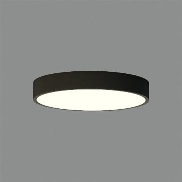 Immagine di Plafoniera Piatta London 40cm Nero Led 22w Dimmerabile Triac ACB