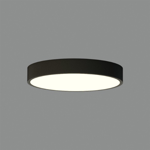 Immagine di Plafoniera Piatta London 40cm Nero Led 22w Dimmerabile Triac ACB