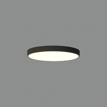 Immagine di Plafoniera Design Piatto London 60 cm Led 39w CCT Dimmerabile Triac Nero ACB