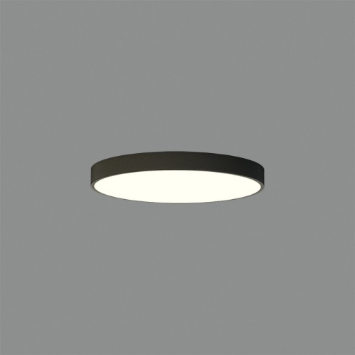 Immagine di Plafoniera Design Piatto London 60 cm Led 39w CCT Dimmerabile Triac Nero ACB