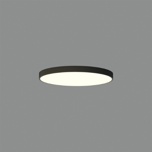 Immagine di Plafoniera Rotonda London Nera 80cm Led 70w CCT Dimmer Triac ACB