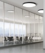 Immagine di Plafoniera Rotonda London Nera 80cm Led 70w CCT Dimmer Triac ACB