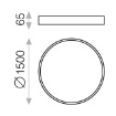 Immagine di Grande Plafoniera Nera London Ø150 cm Led 272w CCT Dimmerabile ACB
