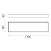 Immagine di Plafoniera Luminosa Squadrata Munich Nero 120x30 Led CCT 68w ACB