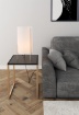 Immagine di Lampada Treppiede Oro con Paralume Cilindrico Naos Bianco H55 cm ACB