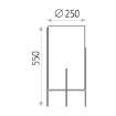 Immagine di Lampada Treppiede Oro con Paralume Cilindrico Naos Bianco H55 cm ACB