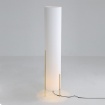 Immagine di Piantana Naos Treppiede Oro Con Paralume Cotone Bianco 130 cm ACB