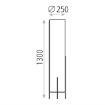 Immagine di Piantana Naos Treppiede Oro Con Paralume Cotone Bianco 130 cm ACB