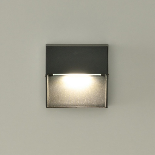 Immagine di Segnapassi Led 3000k Quadrato Nashira Antracite IP65 ACB