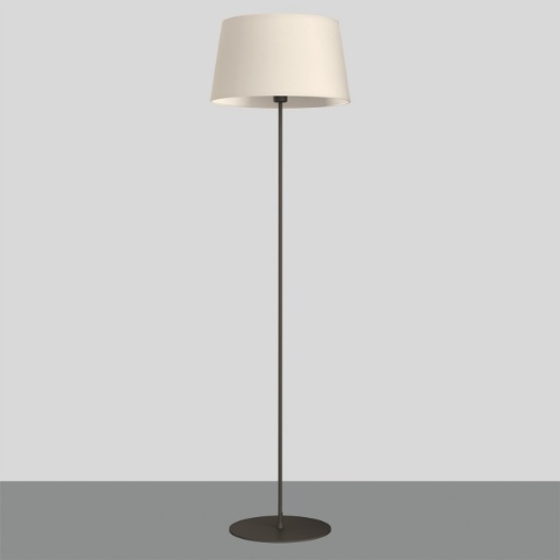 Immagine di Piantana Salotto Nera 147 cm Con Paralume Bianco Stilo ACB