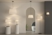Immagine di Piantana Fusto Lineare Nero Design Hotel Paralume Bianco Stilo  ACB