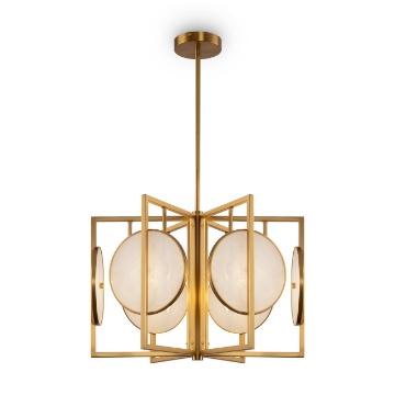 Immagine di Lampadario Salotto 6 Luci Marmo e Oro Ø51 cm Maytoni