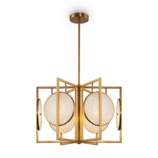 Immagine di Lampadario Salotto 6 Luci Marmo e Oro Ø51 cm Maytoni