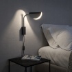 Immagine di Applique Per Comodino Con Cavo A Vista Mollis Nero Maytoni