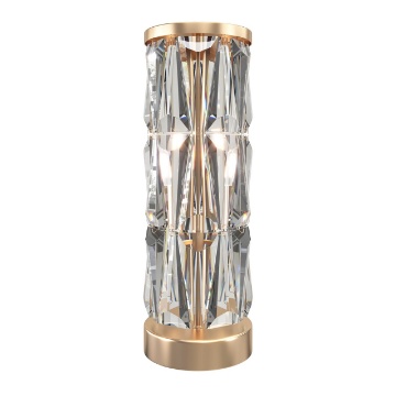 Immagine di Lume Comodino Lastre Vetro Puntes 2 Luci Oro Ø20 cm Maytoni