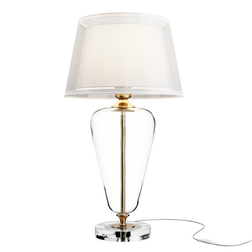 Immagine di Elegante Lume Salotto Classico Ottone Vetro Soffiato Paralume Verre Maytoni