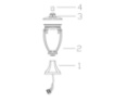 Immagine di Lampioncino Classico Basso 48cm Bronzo Fleur IP44 Maytoni
