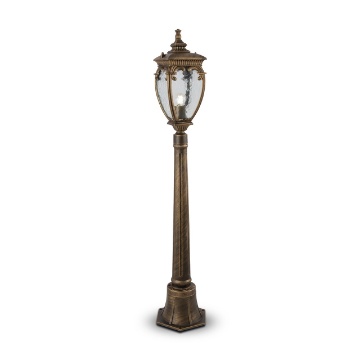 Immagine di Lampioncino Classico Oro Nero Con Vetro 1xE27 Fleur IP44 Maytoni