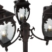 Immagine di Lampione Classico Tre Lanterne Vetro Fleur Bronzo IP44 H239 cm Maytoni