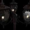 Immagine di Lampione Classico Tre Lanterne Vetro Fleur Bronzo IP44 H239 cm Maytoni