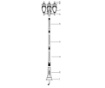 Immagine di Lampione Classico Tre Lanterne Vetro Fleur Bronzo IP44 H239 cm Maytoni