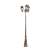 Immagine di Lampione 3 Luci Lanterne Vetro Fleur Oro Anticato IP44 H239 cm Maytoni