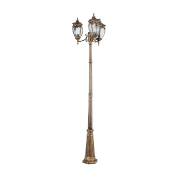 Immagine di Lampione 3 Luci Lanterne Vetro Fleur Oro Anticato IP44 H239 cm Maytoni