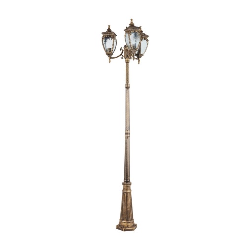 Immagine di Lampione Classico Tre Luci Fleur Oro IP44 H239 cm Maytoni