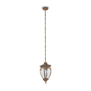 Immagine di Sospensione Lanterna Da Esterno Fleur Oro Nero IP44 Maytoni