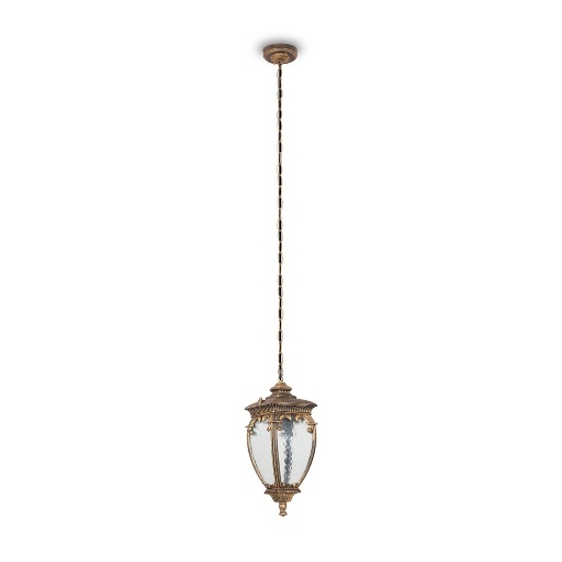Immagine di Sospensione Lanterna Da Esterno Fleur Oro Nero IP44 Maytoni