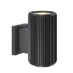 Immagine di Applique Nera Rigata IP54 Rando Maytoni 1xE27