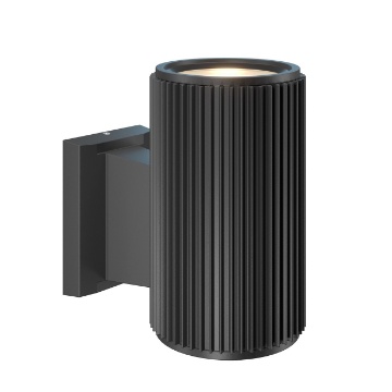 Immagine di Applique Nera Rigata IP54 Rando Maytoni 1xE27