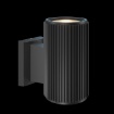 Immagine di Applique Nera Rigata IP54 Rando Maytoni 1xE27