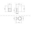 Immagine di Applique Nera Rigata IP54 Rando Maytoni 1xE27