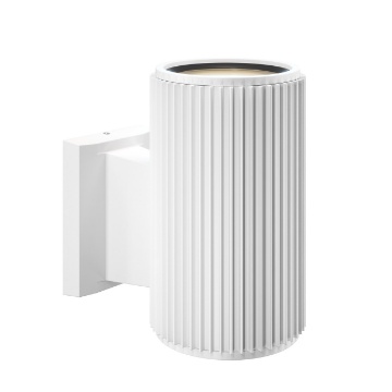 Immagine di Applique Cilindro Rigato Bianco IP54 Rando Maytoni 1xE27