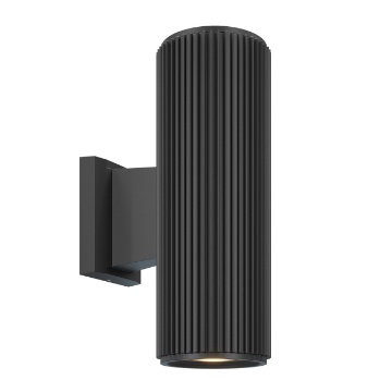 Immagine di Applique Cilindro Rigato Nero Per Esterni Rando Maytoni IP54 2xE27