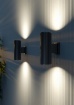 Immagine di Applique Cilindro Rigato Nero Per Esterni Rando Maytoni IP54 2xE27