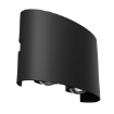 Immagine di Applique Stondata da Esterno Biemissione Led Strato Nero IP54 Maytoni
