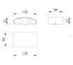 Immagine di Applique Stondata da Esterno Biemissione Led Strato Nero IP54 Maytoni