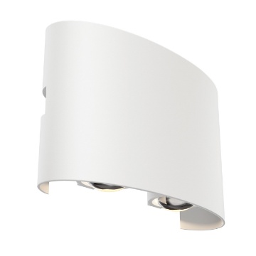 Immagine di Applique da Esterno Stondata Biemissione Led Strato Bianco IP54 Maytoni