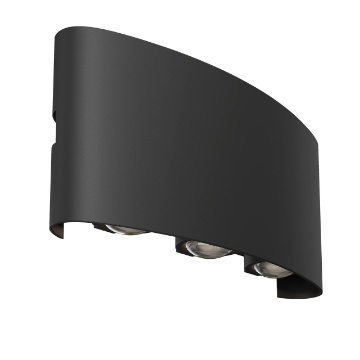 Immagine di Applique Esterna Nera Biemissione Led 3000k Strato IP54 Maytoni