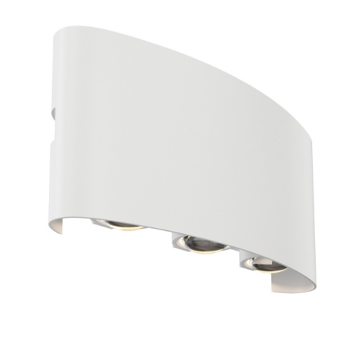 Immagine di Applique Stondata Bianca Esterno Led 3000k Strato Maytoni IP54