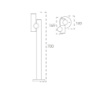 Immagine di Lampioncino Led Da Esterno 70 cm Con Luce Orientabile Reverse Intec Light